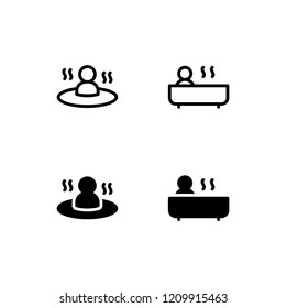 Sauna Icon Logo Vector Symbol. Bathtub Icon