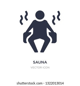 icono de sauna sobre fondo blanco. Simple ilustración de elemento del concepto de belleza. diseño de símbolos de símbolo de signo de sauna.