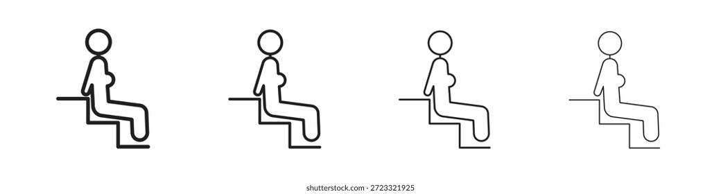 Sauna-Symbolsatz, Illustration, Schwarz
