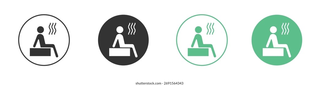 Conjunto de iconos de sauna. para concepto móvil y Diseño web.
