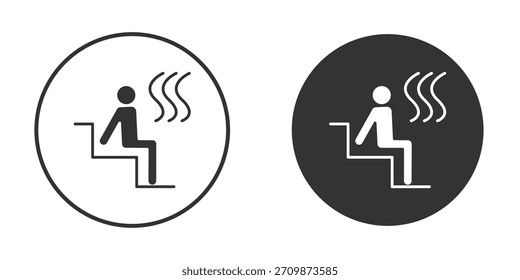 Ícone da Sauna assina o pacote. Símbolos vetoriais para designs de gráficos