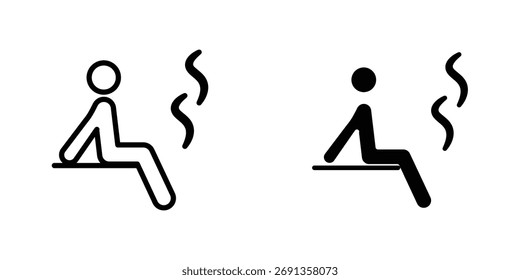 Sauna icon Simple vector illustration for graphic and web design.