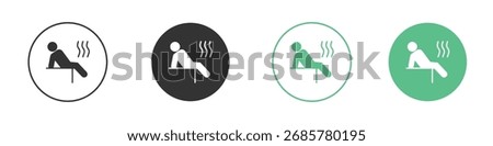Sauna icon symbol illustration doodle set. EPS10