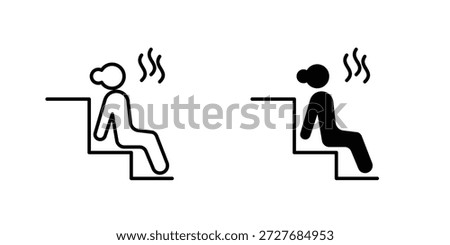 Sauna icon symbol logo graphic design element. EPS10