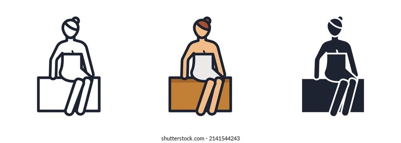 sauna icon symbol template for graphic and web design collection logo vector illustration