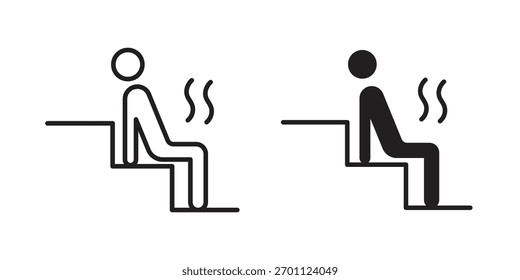 Colección de Vector de icono de sauna. ilustraciones de Vector de símbolo de stock