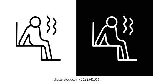Sauna icono Ilustración vectorial EPS