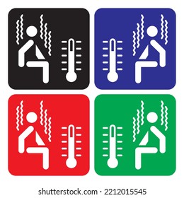 Ilustración del vector de iconos de la sauna. Icono de sala de vapor
