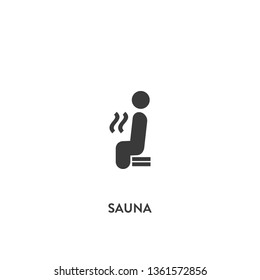 sauna icon vector. sauna sign on white background. sauna icon for web and app