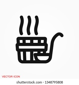Sauna icon vector sign symbol for design