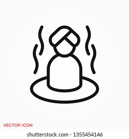 Sauna icon vector sign symbol for design