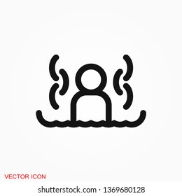 Sauna icon vector sign symbol for design