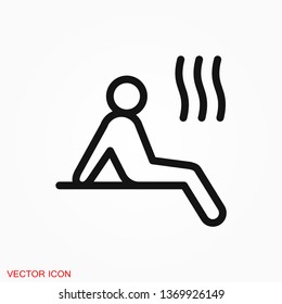 Sauna icon vector sign symbol for design