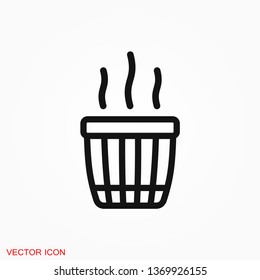 Sauna icon vector sign symbol for design