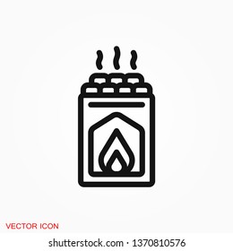 Sauna icon vector sign symbol for design