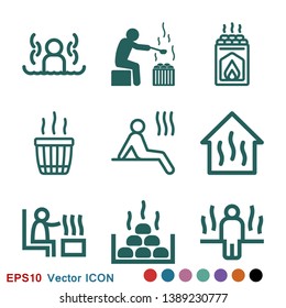 Sauna icon vector sign symbol for design