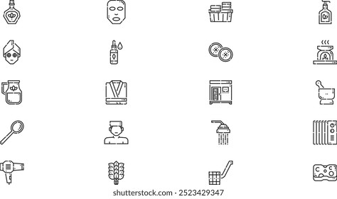 Sauna icons High-Quality Vector Icons Collection with Editable Stroke. Ideal for Professional and Creative Projects.