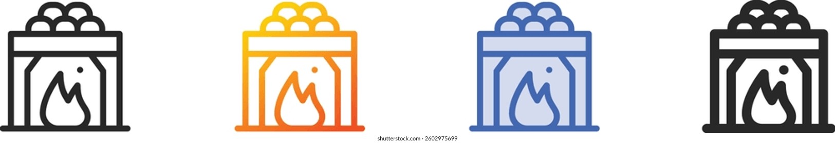 sauna icon.Thin Linear, Gradient, Blue Stroke and bold Style Design Isolated On White Background