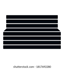 Sauna interior bench icon. Simple illustration of sauna interior bench vector icon for web design isolated on white background