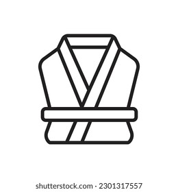 Sauna Kimono Outline Icon Vector Illustration