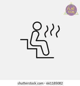 sauna line icon