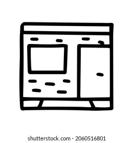 línea de sauna vectorial doodle simple diseño de iconos