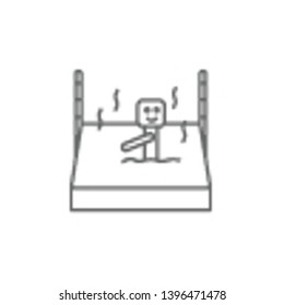 Sauna, man icon. Element of plumber icon. Thin line icon for website design and development, app development. Premium icon