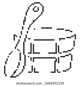 ícone de pixel da sauna, 8 bits. Ilustração isolada de vetor.