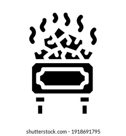 Sauna entspannen Glyph Symbol Vektorgrafik. Sauna Relax Schild. isoliertes Kontursymbol