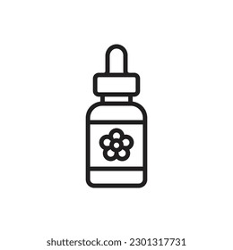 Sauna Serum Outline Icon Vector Illustration