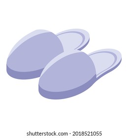 Sauna slippers icon. Isometric of sauna slippers vector icon for web design isolated on white background