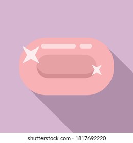 Sauna soap icon. Flat illustration of sauna soap vector icon for web design