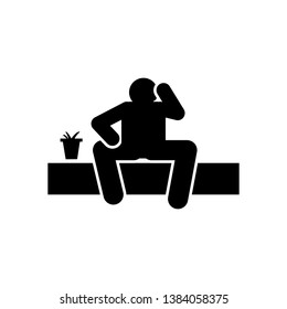 Sauna, steam room icon. Element of man resort villa hotel activity icon. Premium quality graphic design icon. Signs and symbols collection icon for websites, web design