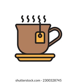 Ilustración del vector del icono del té de la sauna