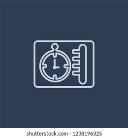 Sauna temperature icon. Trendy flat vector line Sauna temperature icon on dark blue background from sauna collection. 