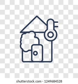 Sauna temperature icon. Trendy linear Sauna temperature logo concept on transparent background from sauna collection