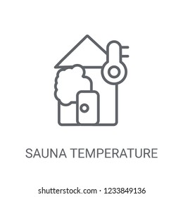 Sauna temperature icon. Trendy Sauna temperature logo concept on white background from sauna collection. Suitable for use on web apps, mobile apps and print media.