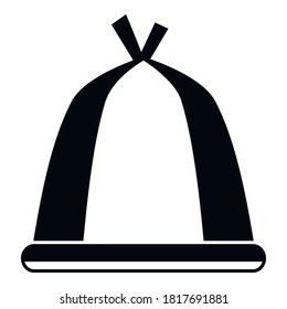 Icono de sombrero textil de sauna. Ilustración simple del icono del vector del sombrero textil de sauna para diseño web aislado en fondo blanco
