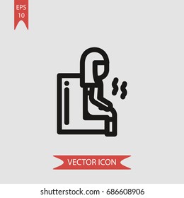 Sauna vector icon, illustration symbol