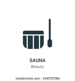 Sauna vector icon on white background. Flat vector sauna icon symbol sign from modern beauty collection for mobile concept and web apps design.