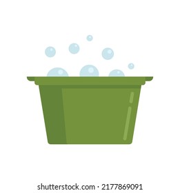 Sauna Waschbecken Symbol. Flache Illustration von Saunawaschbecken, Vektorsymbol einzeln auf weißem Hintergrund