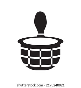 Sauna wellness bucket icon | Black Vector illustration |