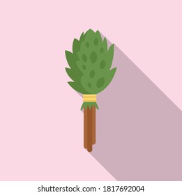 Sauna Whisk Icon. Flat Illustration Of Sauna Whisk Vector Icon For Web Design