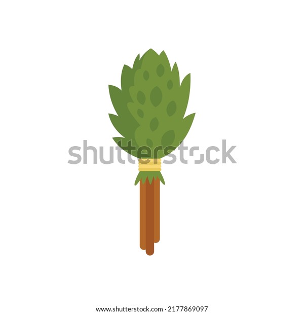Sauna whisk icon. Flat illustration\
of sauna whisk vector icon isolated on white\
background
