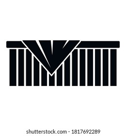 Icono del banco de madera de la sauna. Ilustración simple del icono vectorial del banco de madera de sauna para diseño web aislado en fondo blanco