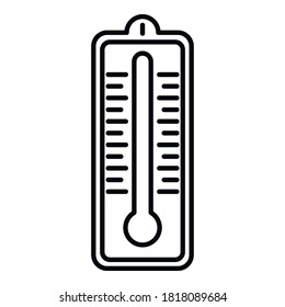 Sauna wood thermometer icon. Outline sauna wood thermometer vector icon for web design isolated on white background