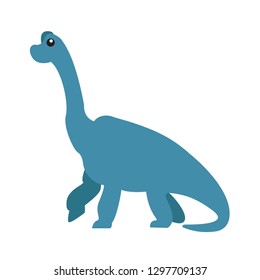 Sauropod dinosaur emoji vector flat design