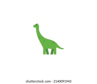 Sauropod Dinosaur Vector Isolated Icon. Sauropod Emoji Illustration.