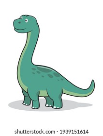 Sauropoda Dinosaurios Brontosaurus Cartoon Cute