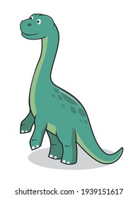 Sauropoda Dinosaurs Brontosaurus Cartoon Cute